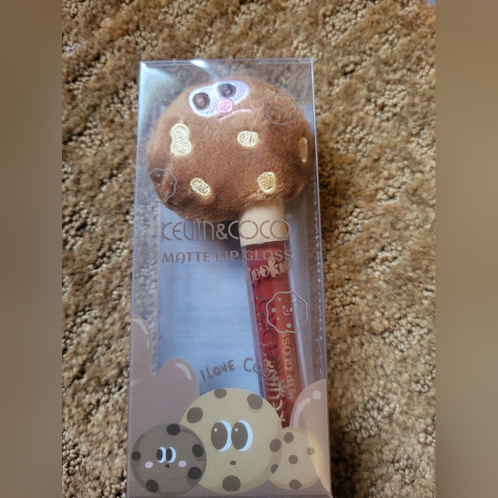 Kevin & CoCo Cookie Matte Lip Gloss for Kids - Brown and Red